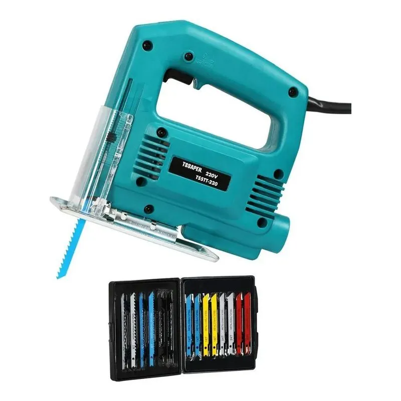 3x Serra Tico Tico 500w Com 14 Lâminas Madeira Metal Tssaper