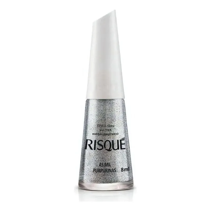 2x Esmalte Risqué Efeitos Glitter As Mil Purpurinas 8ml