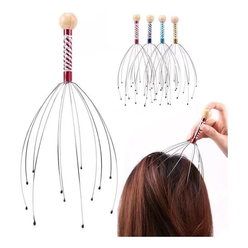 10x Kit 02 Massageador Polvo Relaxar Cabeça Anti Estresse M
