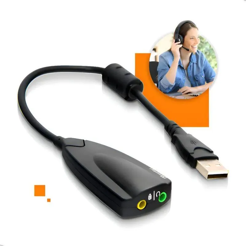 Polaris Shop Adaptador Audio Usb Placa De Som Externa 7.1 Ca