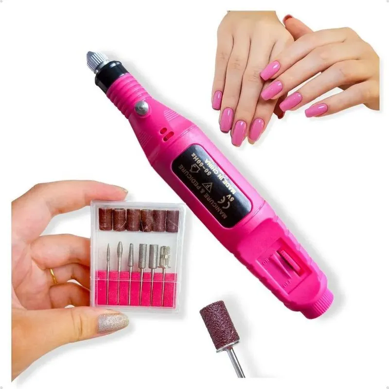 10x Lixadeira De Unha Elétrica Varietá Shop Gel Portátil Pr