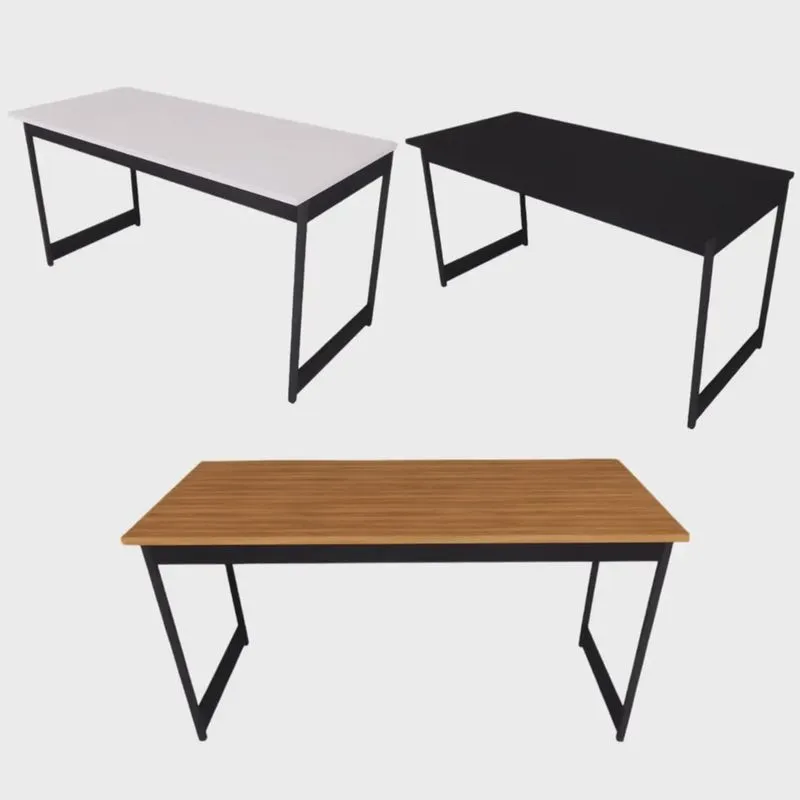 Mesa Escrivaninha 116 Cm Estilo Industrial Computador Escritório Bia Camaleão