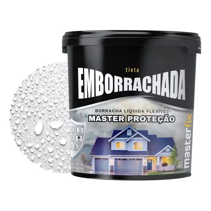 Tinta Emborrachada Masterfix 4kg Impermeável Flexível Acabam