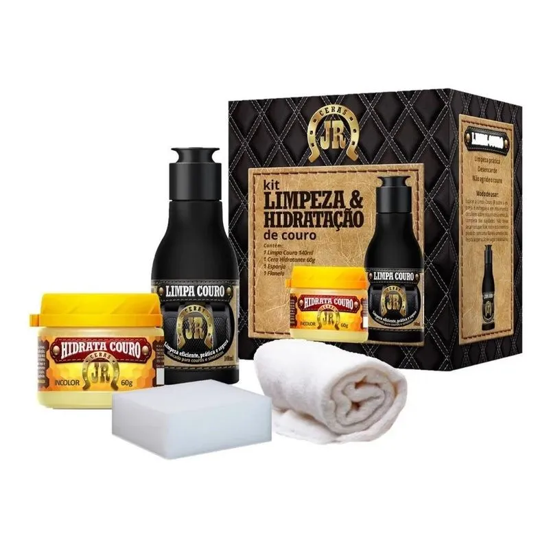 Kit Limpa Couro + Hidratante De Couro Automotivo Jr 60g