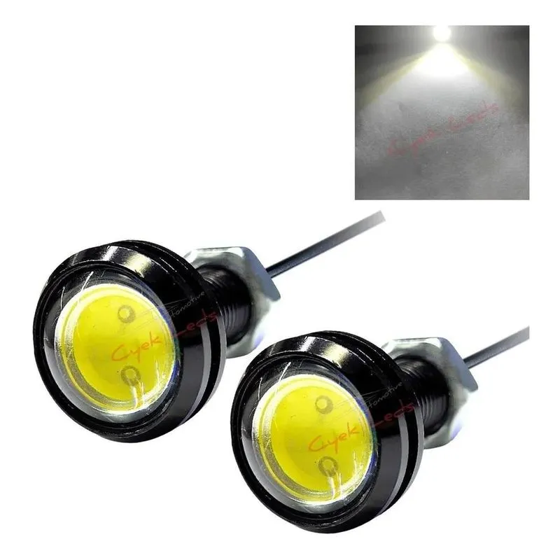 3x Led Parafuso 23mm Som Carro Luz Fixo E Pisca 3 Fios Strob