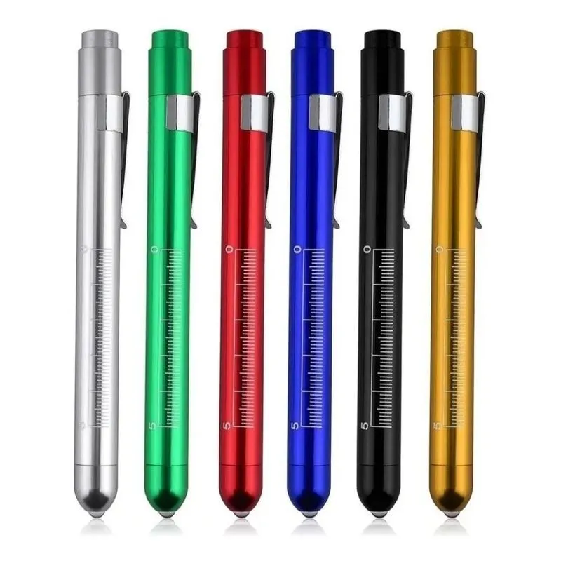 5x Caneta Lanterna Clínica Médica Exame Físico Led Cores Méd