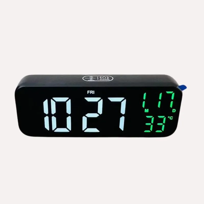 10x Relógio De Mesa Digital Alarme Led Touch Data Temperatu
