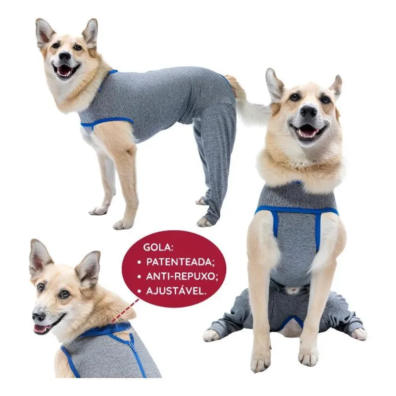Roupa Pós Cirúrgica Membro Posterior Pet Nº11 N12 De 34 A 40