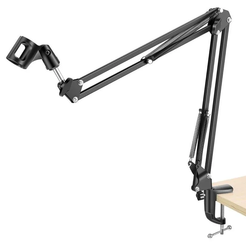 Pedestal De Microfone Mesa Braço Articulado Suporte Podcast