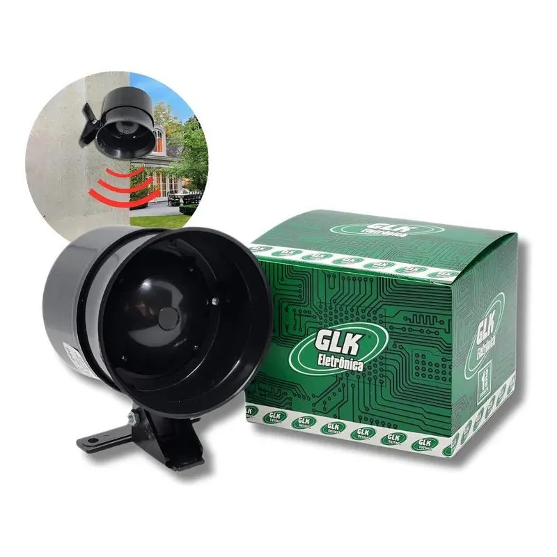 5x Sirene Bivolt 110v/220v Alarme Segurança Pânico 6 Tons +