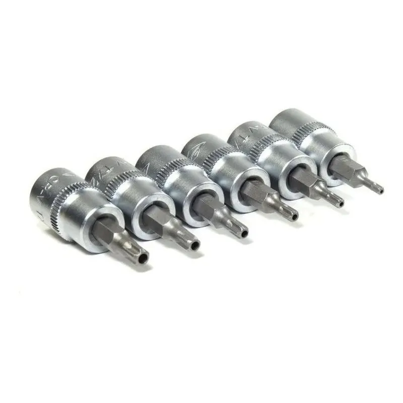 3x Chave Soquete Torx De 5 Pontas Jg Com 6 Peças Corneta Cor