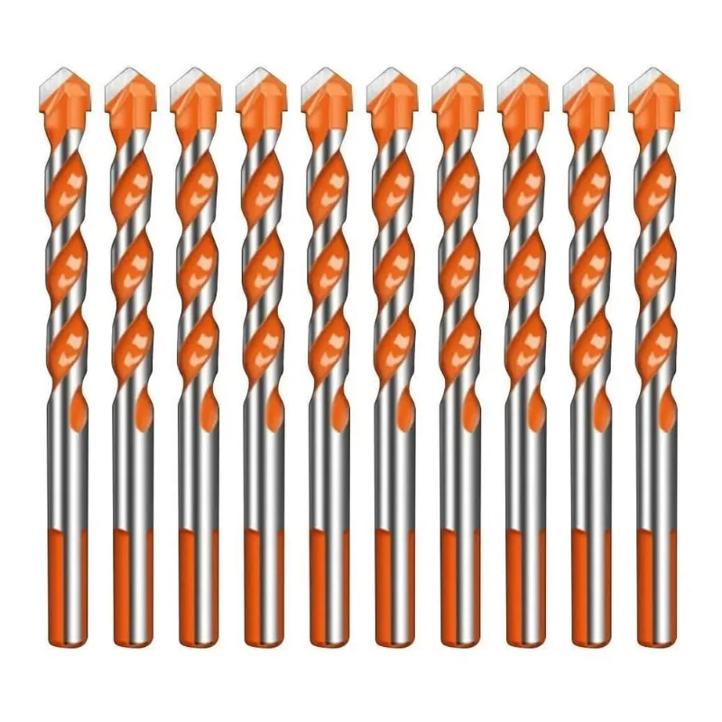 Broca De Torção Triangular Fura Tudo 6Mm Kit 10 Unidades