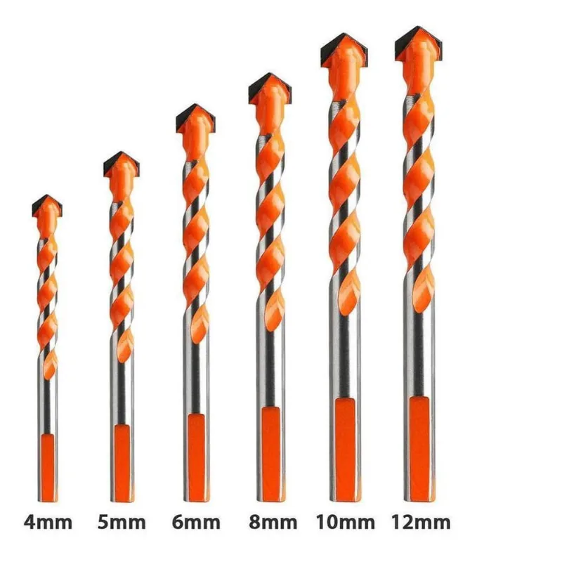 Broca De Torção Triangular Fura Tudo 4Mm 5Mm 6Mm 8Mm 10Mm 12Mm