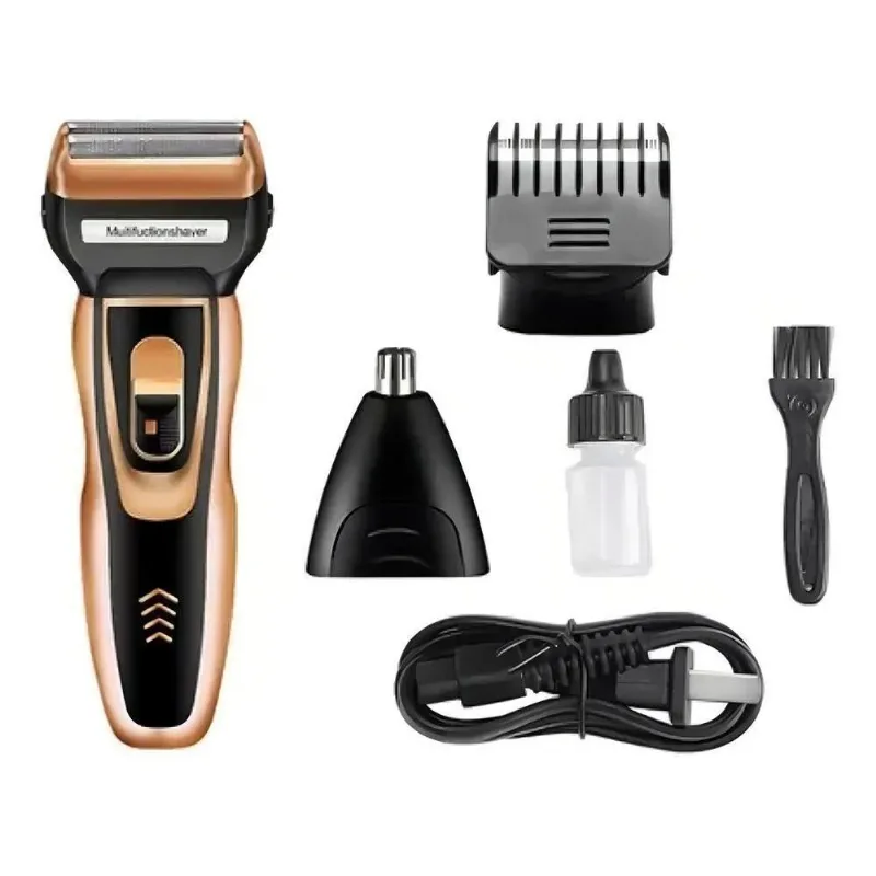 5x Barbeador Depilador Elétrico Pelos Masculino 3 Em 1 Bivol