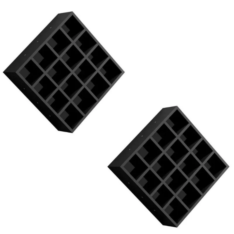 Kit 2 Suporte Porta Toalha Alice 16 Nicho Toalheiro Multiuso preto