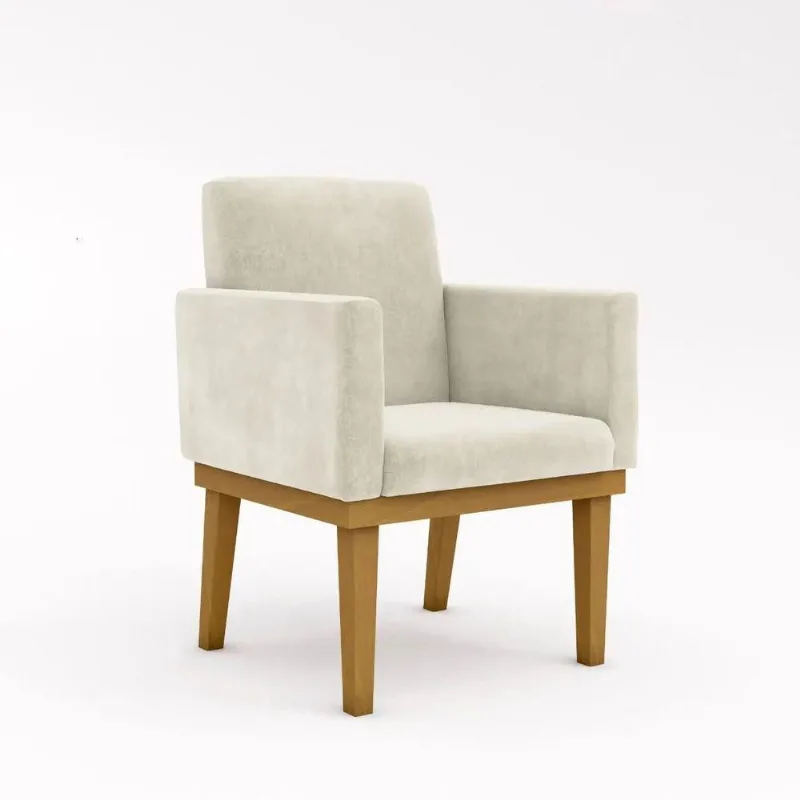 Poltrona Nina Com Base-creme