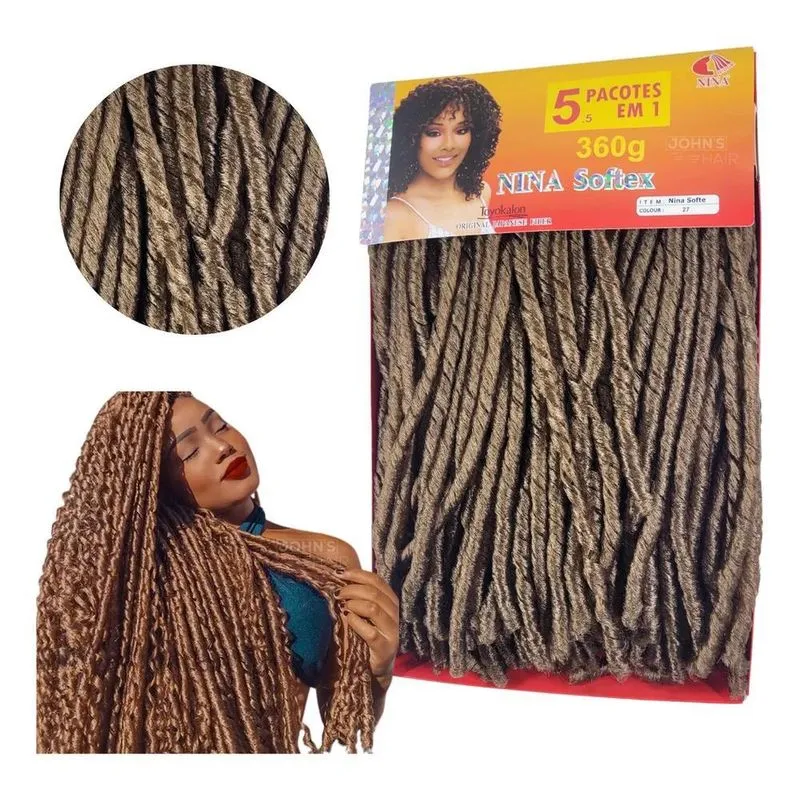5x Cabelo Nina Softex Pacotão Crochet Braid 360 Gramas 5x1 C