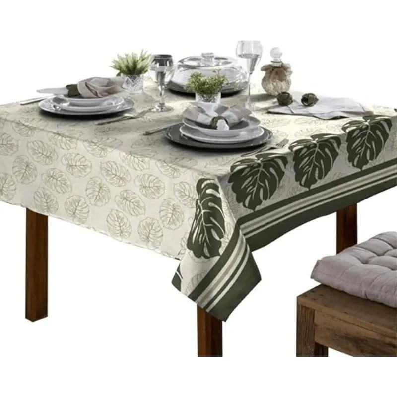 2x Toalha De Mesa 4 Lugares Quadrada Premium Linhão 1,40x1,4