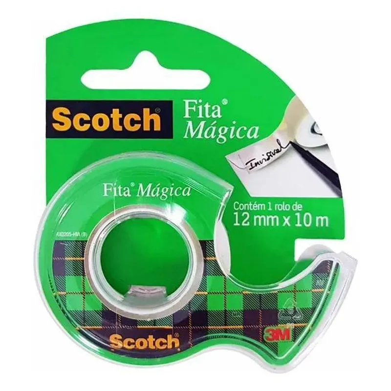 2x Fita Mágica Scotch 12mm X 10m Com Disp 3m