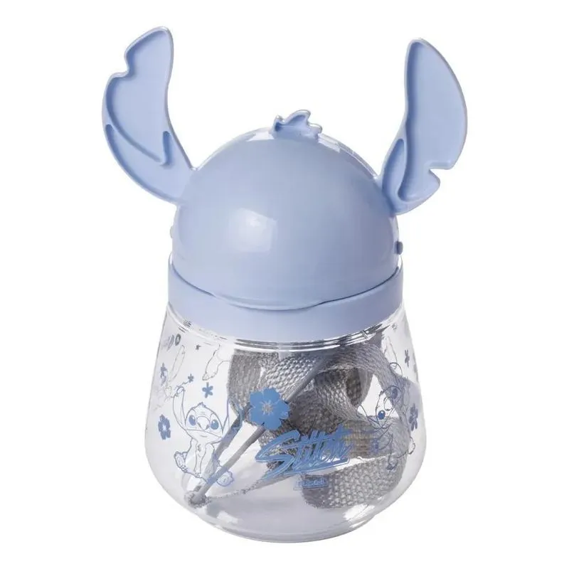 2x Garrafa Infantil E Adulto Stitch 1,1l Com Alça E Canudo C