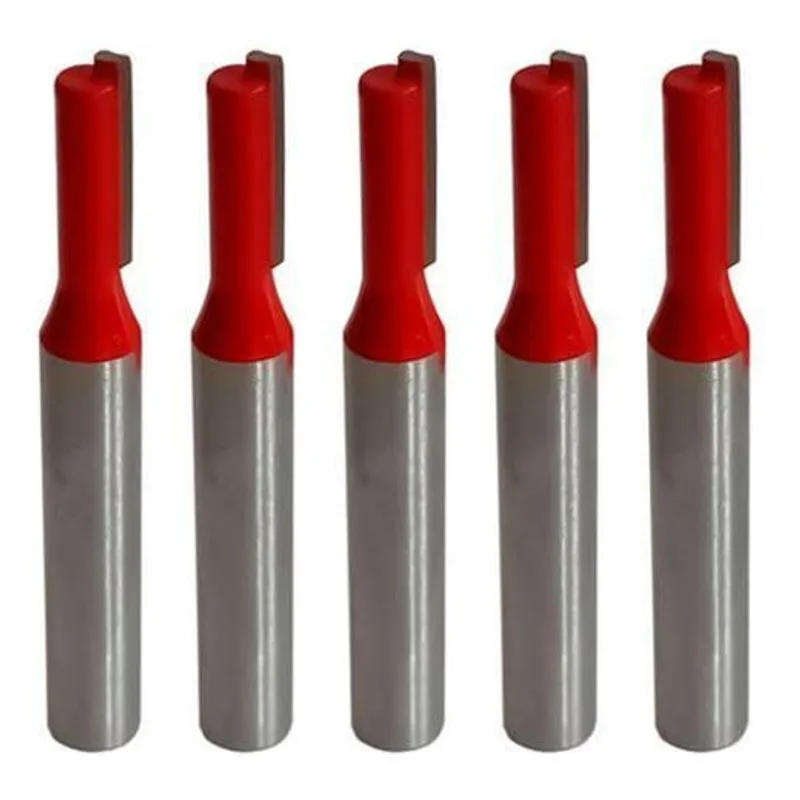 Kit 5 Fresa Reta Paralela 4mm Haste 6mm Metal Duro Tupia