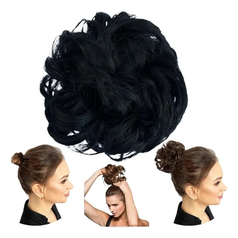 2x Coque Bagunçado Volume Extra Penteado Festa Casamento Igr