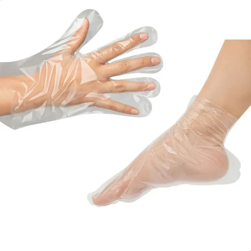 Kit 500 Botas + 500 Luvas Plásticas Descartável Salão Ful