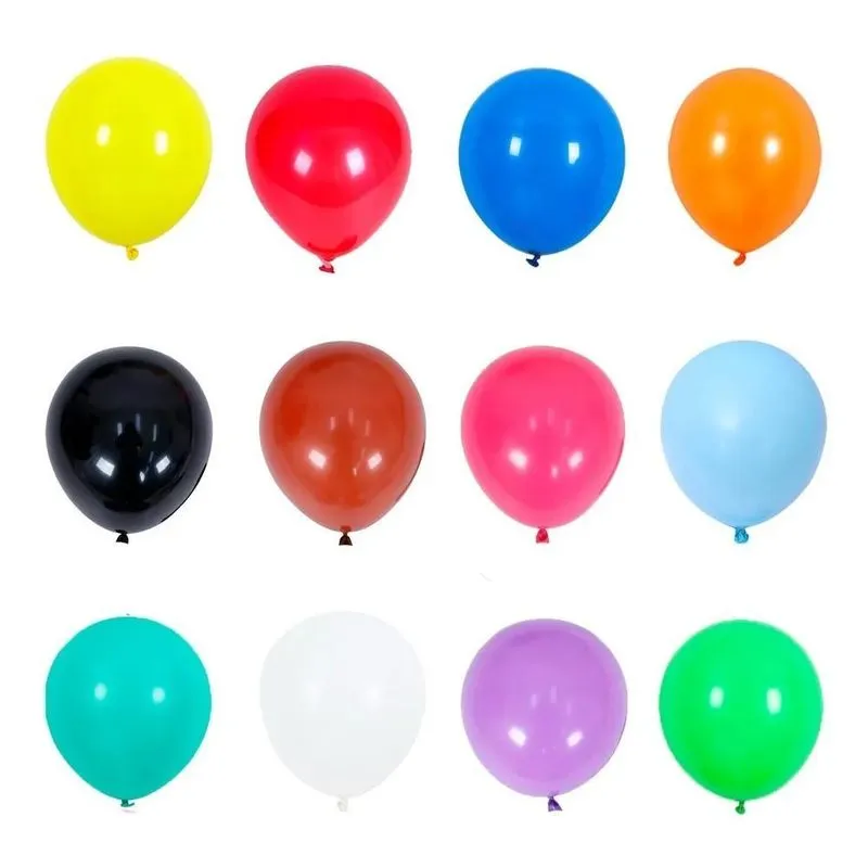 10x Balão Bexiga Liso Festa Decoração 5 Polegadas Com 50 Uni
