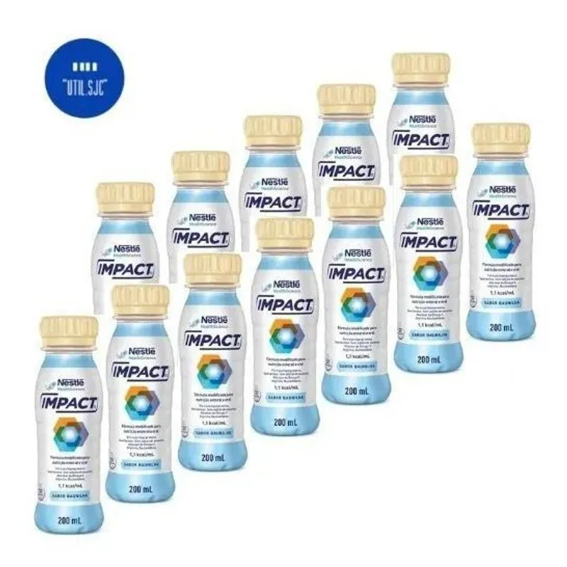 5x Impact 200ml - Nestle (kit Com 12 Unidades Baunilha)