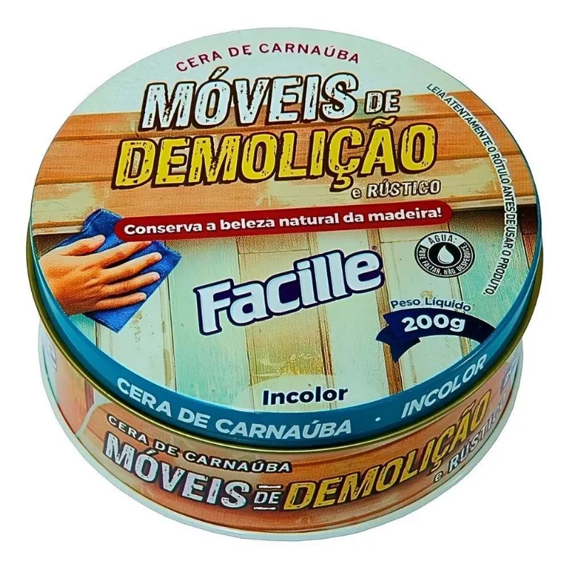 2x Cera Carnaúba Móveis De Demolição E Rústicos 200gr