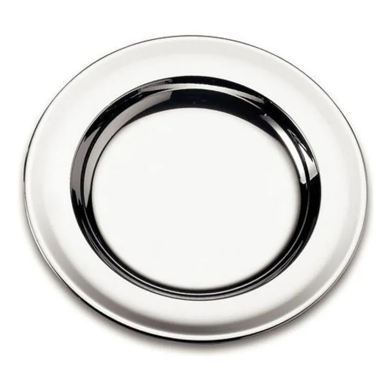 Kit 20 Bandejas De Inox 22cm - Prato Raso - Aço-inox