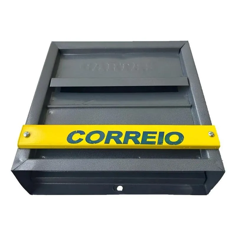 5x Caixa Horizontal Grade Portão Cinza Prática Moder