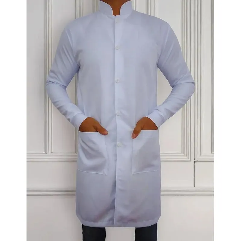 Jaleco Masculino Gola Padre Com Punhos Gabardine