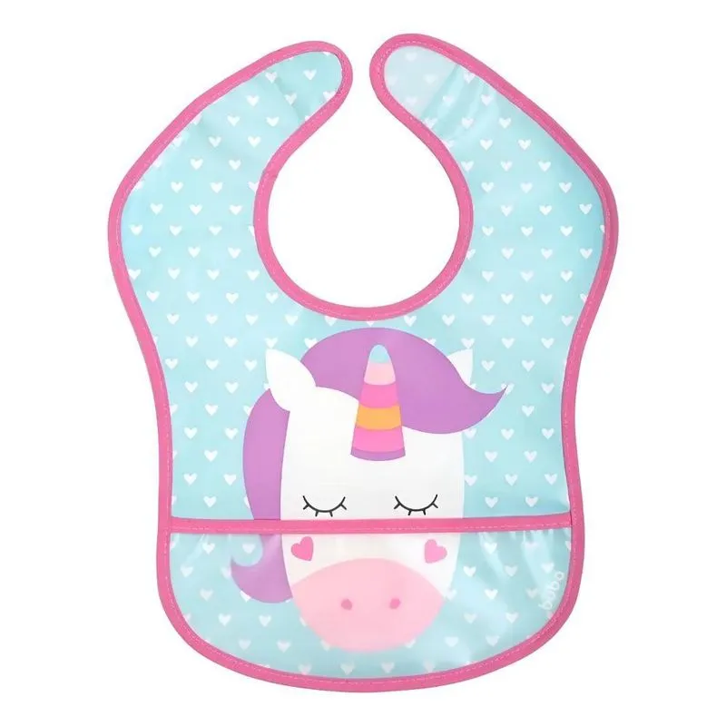 Babador Buba Bebê Infantil Impermeável Velcr Gato Verde-clar