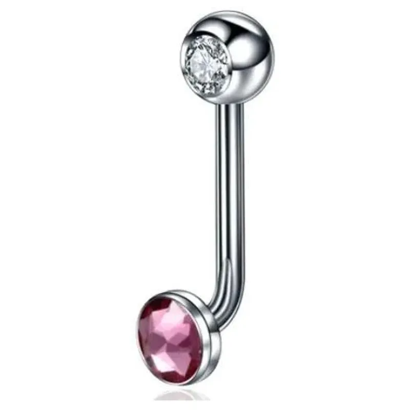 3x Piercing Íntimo Genital Christina Pedra Cristal 100% Titâ