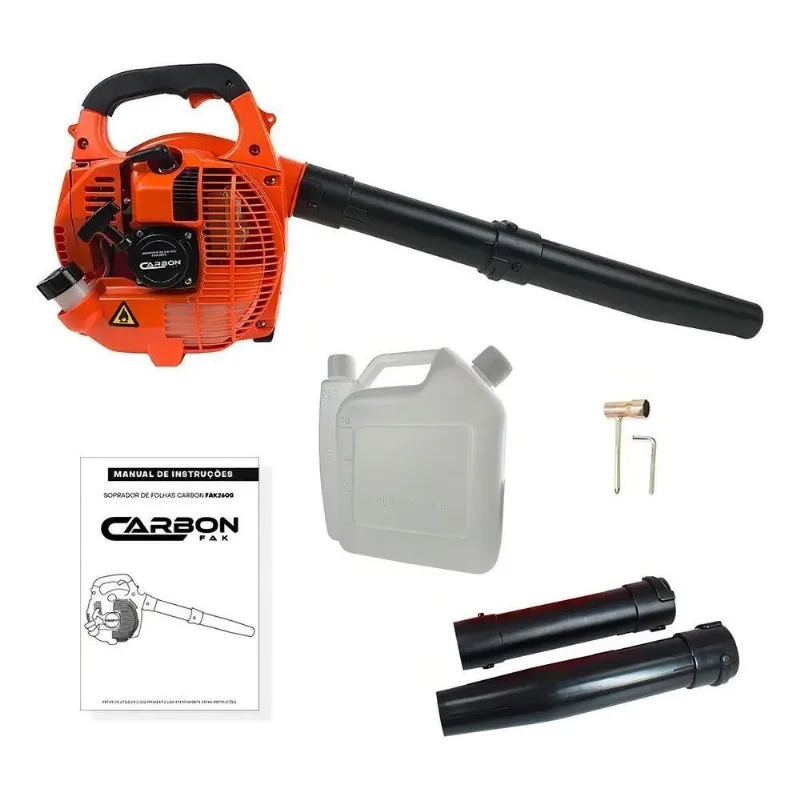3x Soprador De Folhas Lateral Fak260s 2t 26cc 0,90hp Carbon