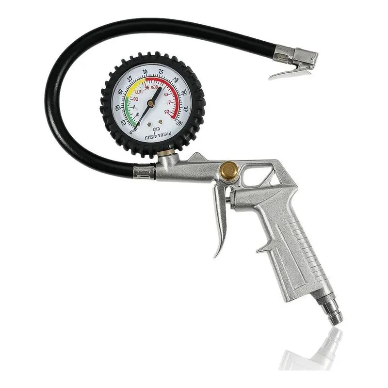 Calibrador De Pneus 1/4 Npt C Manômetro 220 Psi 16 Bar Infla