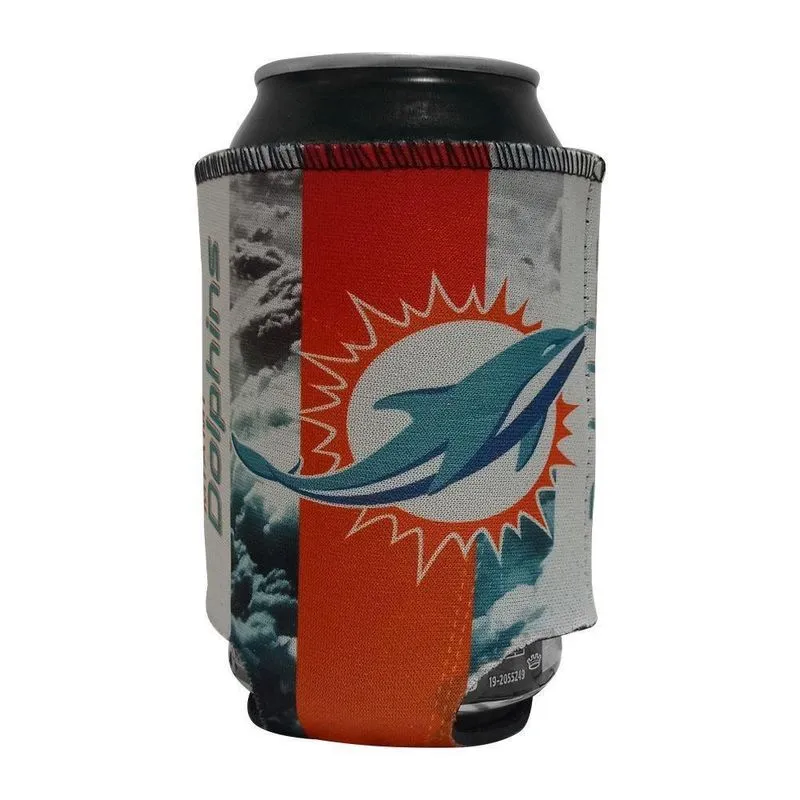 Porta Latinhas Neoprene Miami Dolphins Nfl Laranja