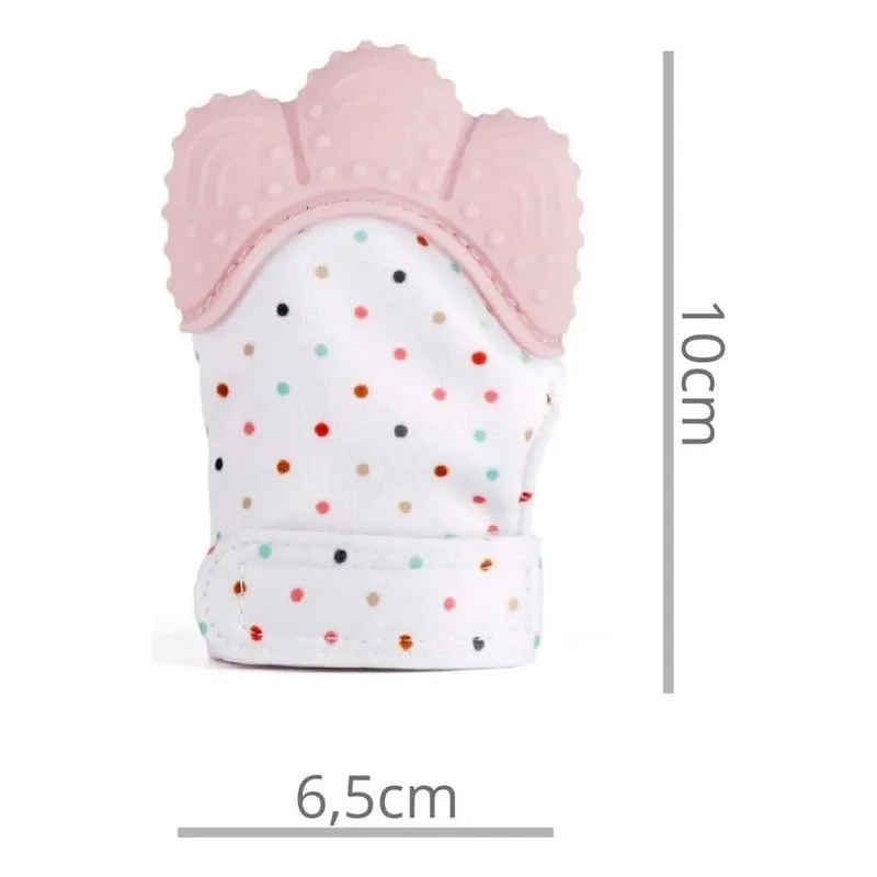 Luva Mordedor Bebê Luvinha Silicone - 1 Und Cor Rosa