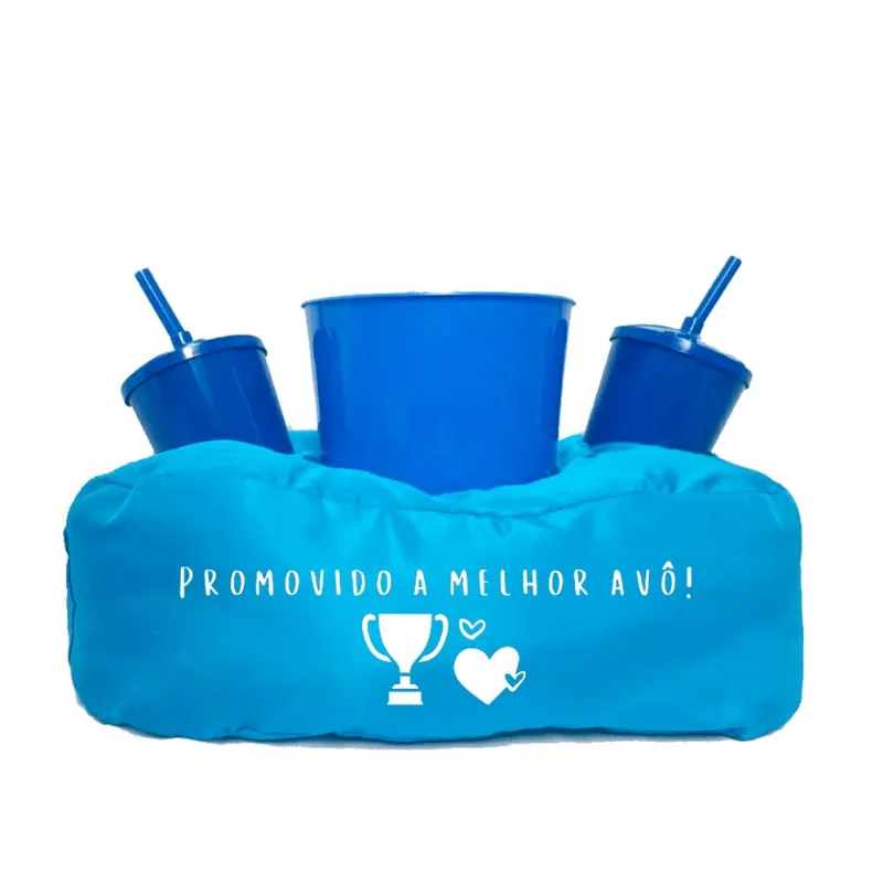 Almofada Porta Pipoca Azul Promovido A Melhor Avô