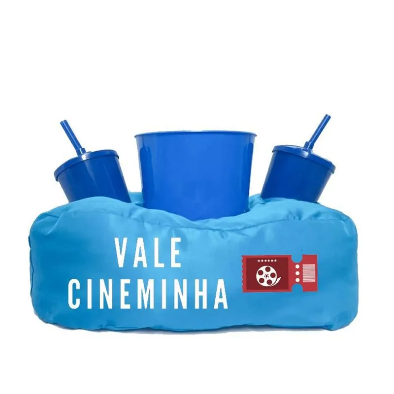 Almofada Porta Pipoca Azul Vale Cineminha 11x3040cm