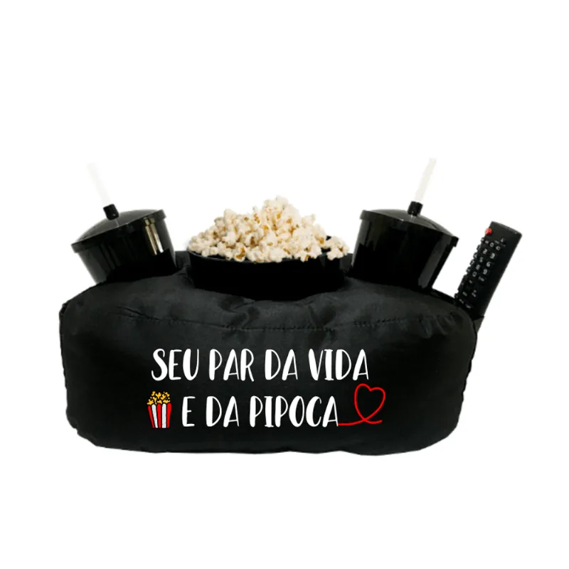 Almofada Porta Pipoca Casal Par Da Vida
