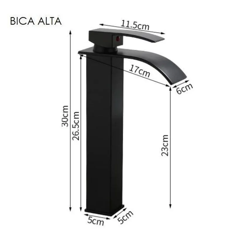 Torneira Monocomando Bica Alta Cor:preta