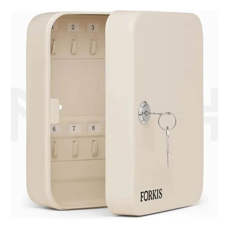 2x Porta Chaves Claviculário Cofre Com Ganchos Até 20 Chaves