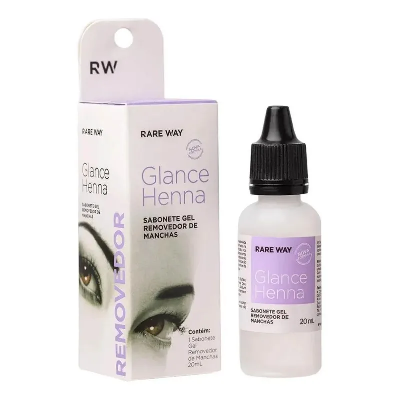 10x Sabonete Liquido Removedor De Henna 20ml Glance Rare Wa