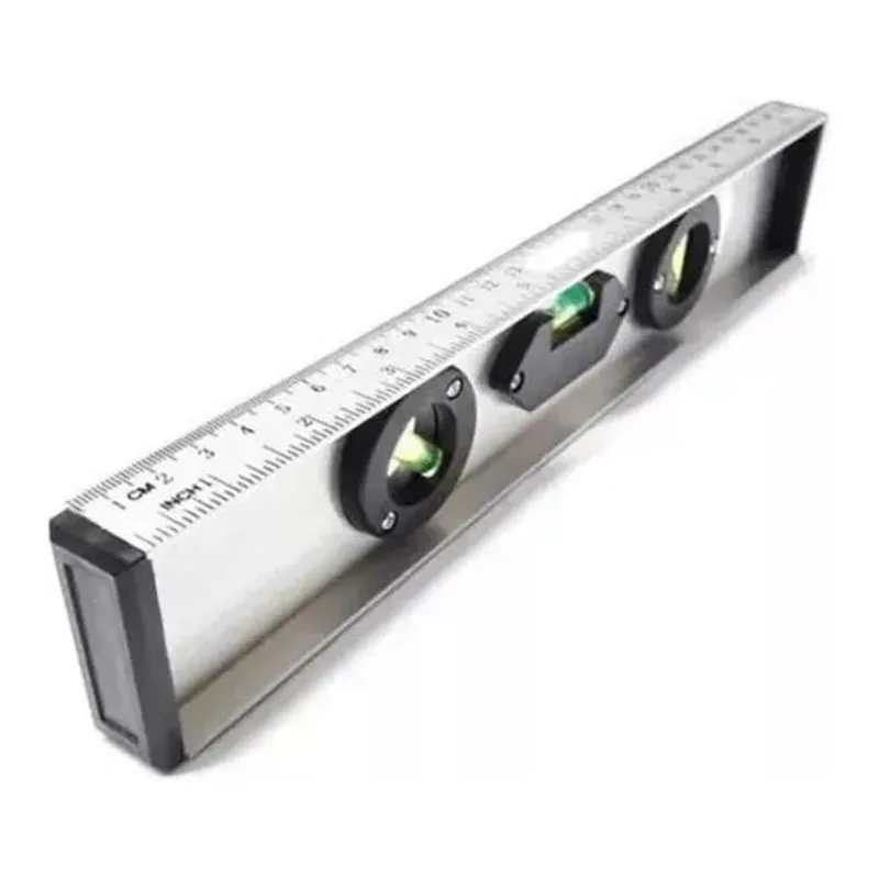 10x Régua Nível De Alumínio 3 Bolhas 30cm 12 Pol. 5uc Eda