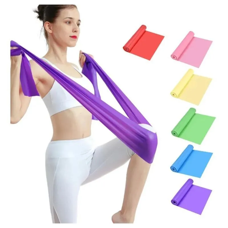 2x Faixa Elástica Para Fisioterapia Yoga Alongamento Pilates