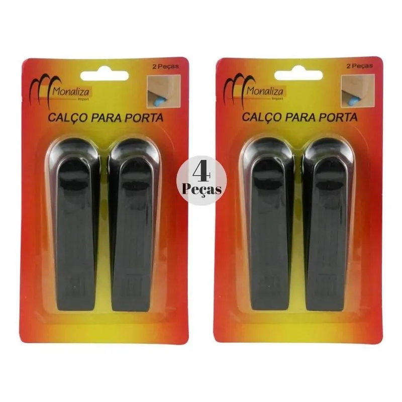 2x 4prendedor Plástico Porta Janela Trava Calço Peso Envio F
