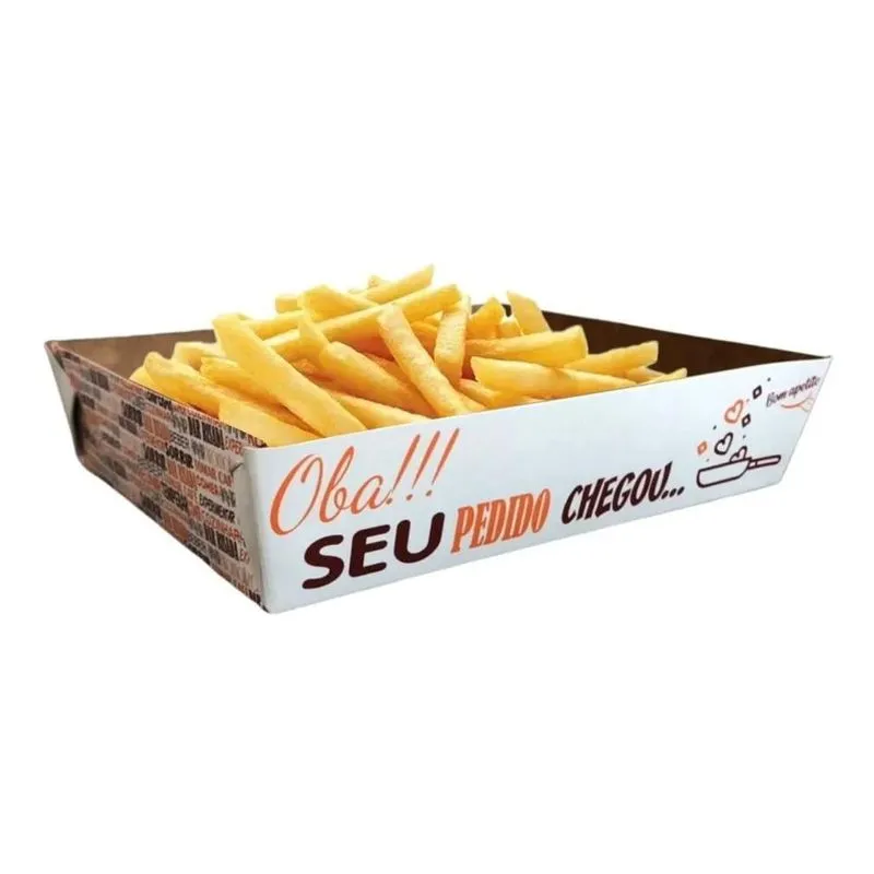 10x Embalagem Caixa Box Bandeja P Fritas Salgados E Porções