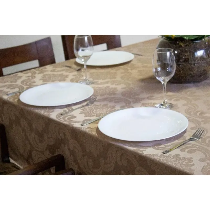 2x Toalha De Mesa Jacquard Quadrada 1,80x1,80 J.j Enxovais